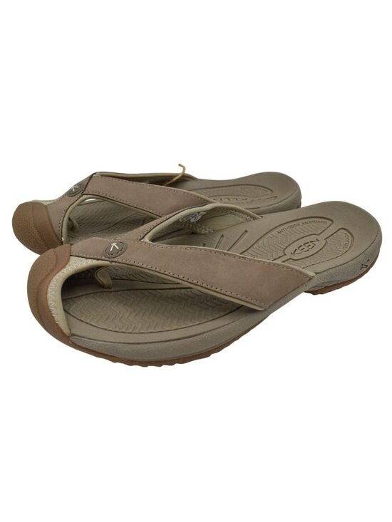 Keen Mens Size 8.5 Waimea TG Toe Guard Brindle Birch Leather Flip Flops Sandals main image 11